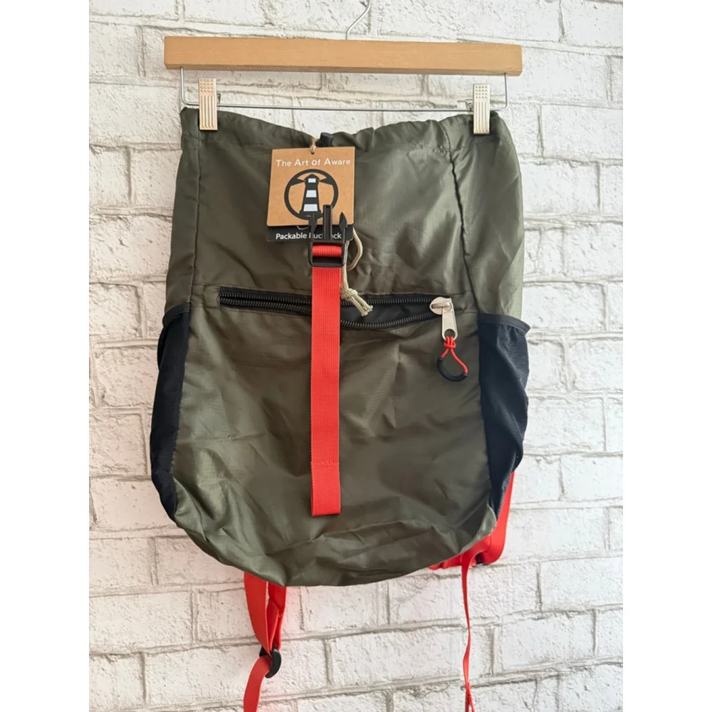 NWT Packable Back Pack Rucksack by The Art of Aware color Wet Moss Green